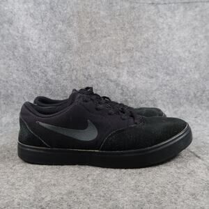 Nike Shoes Kids Youth 3 SB Check Canvas Skate Sneakers Casual Black Lace Up Boys